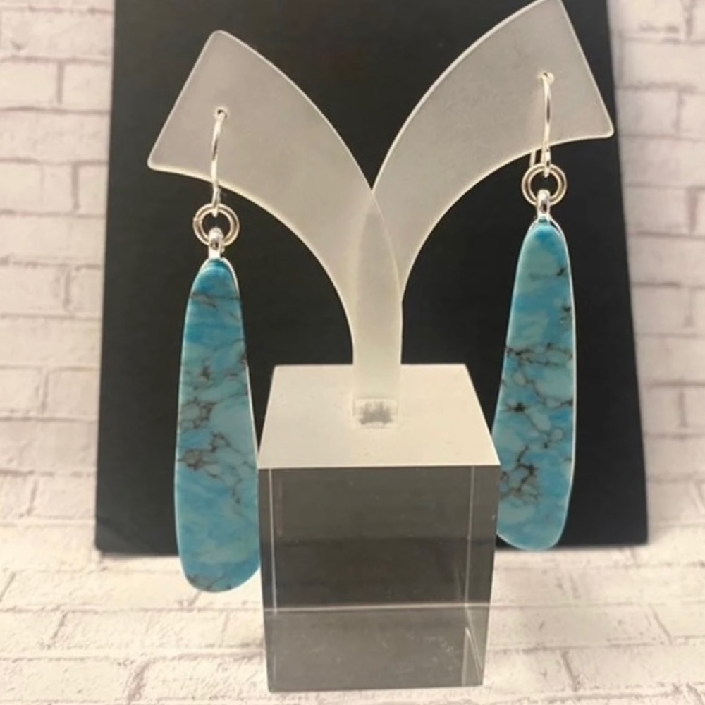 Turquoise Slab Earrings